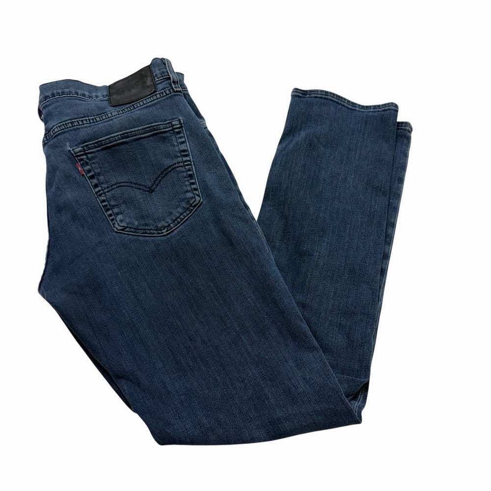 Levi's Men's Blue Stretch Jeans‎ Dark Wash Straight Denim